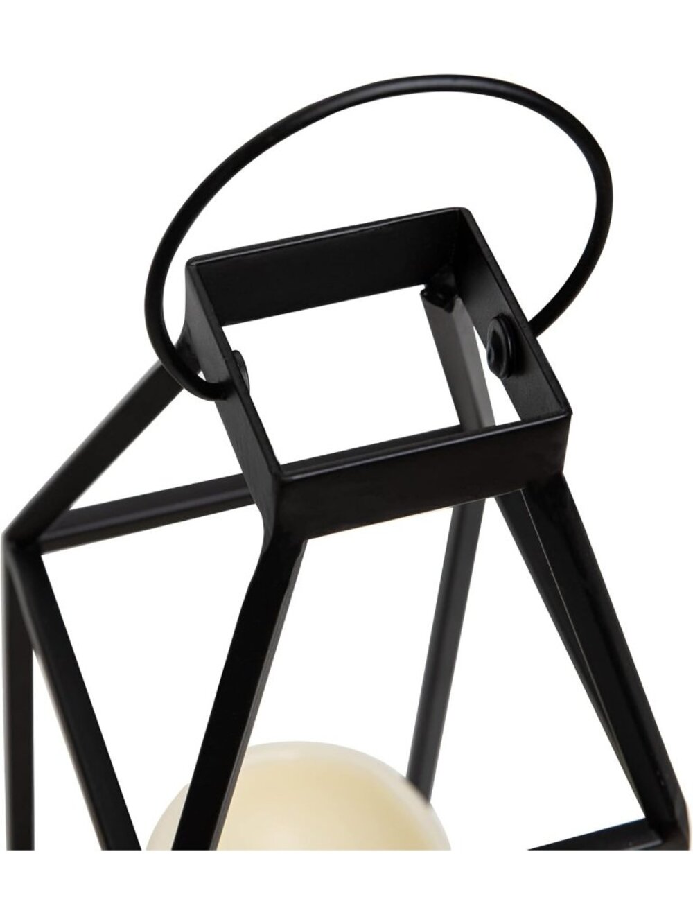 New Set of 2 Black Metal Farmhouse Lanterns with Timer LED Candles 17.4 15 Inch - Picture 6 of 7